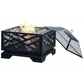 Square Metal Wood Burning BBQ Fire Pit